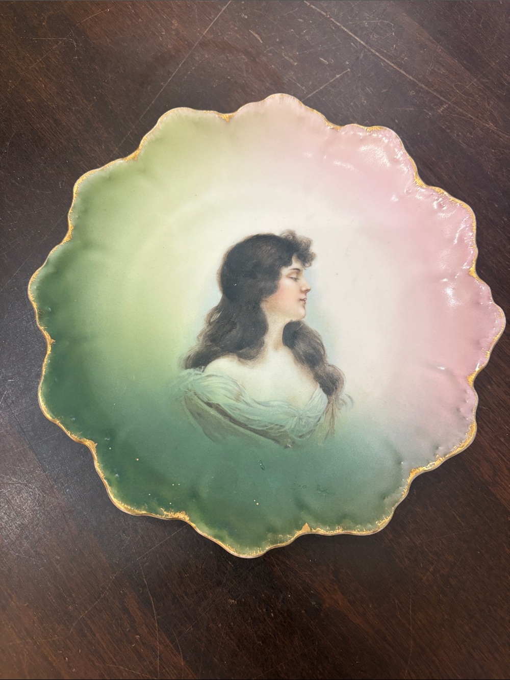 Antique Rosenthal R.C. Malmaison Bavaria Portrait Cabinet Plate